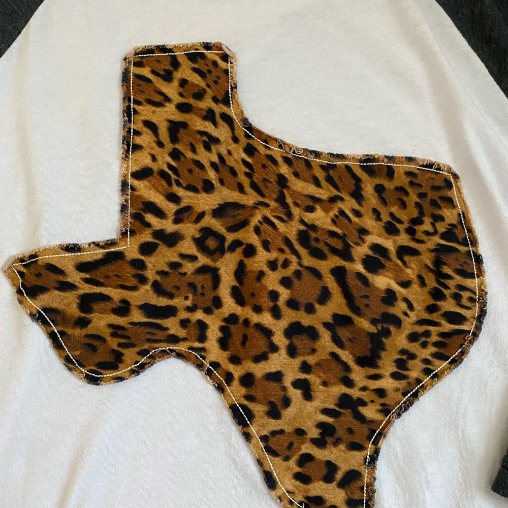 Leopard Texas Raglan Shirt size L - Picture 3 of 3